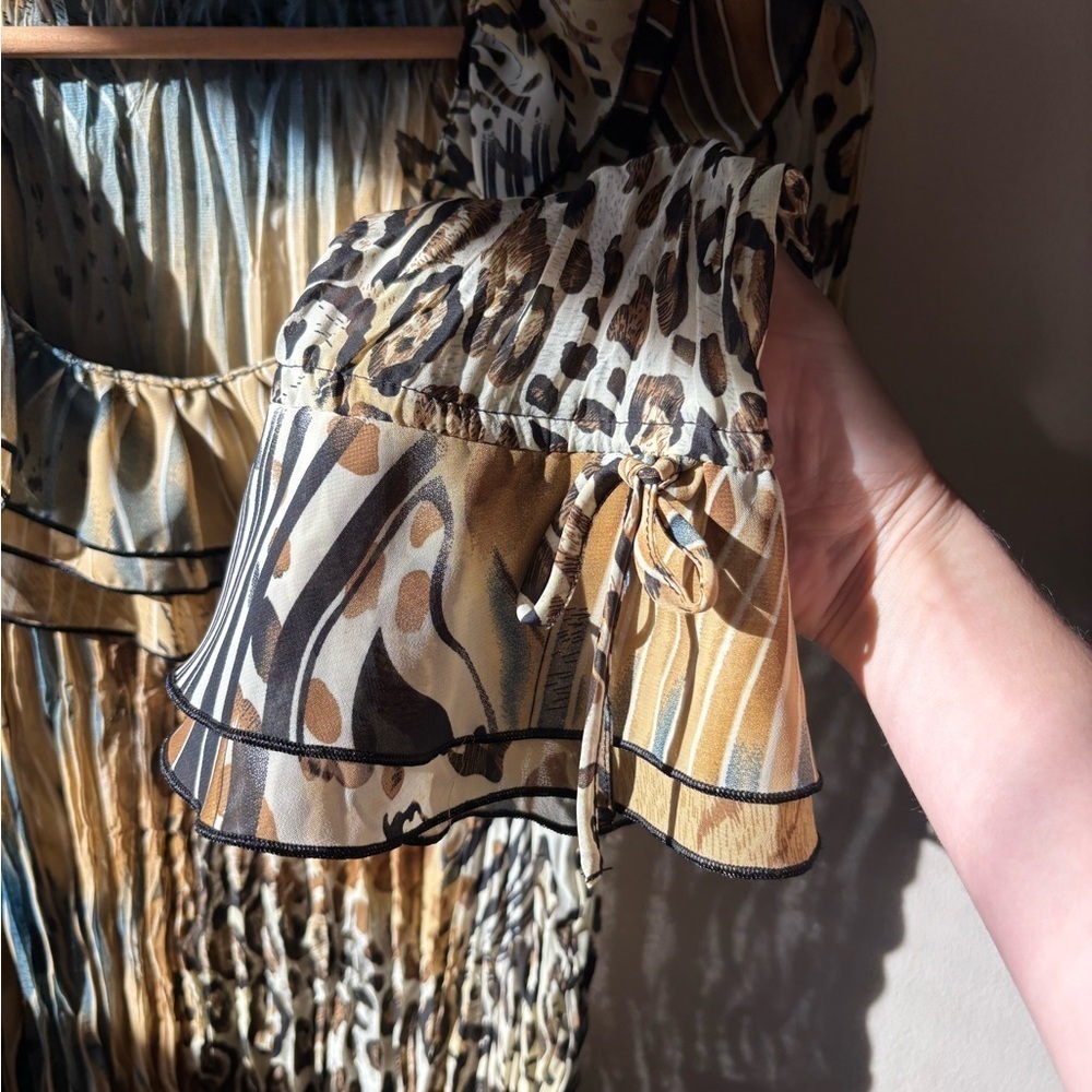 Jaipur Multicolor Animal Print Ruffle Blouse - Picture 2 of 8